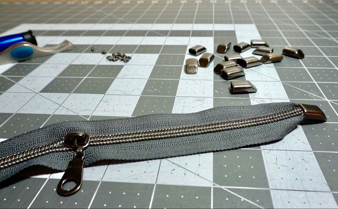 A PfitzSewSwell Tutorial: Adding zipper ends to continuous zipper chain
